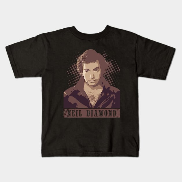 Neil Diamond //  Country music Kids T-Shirt by Degiab